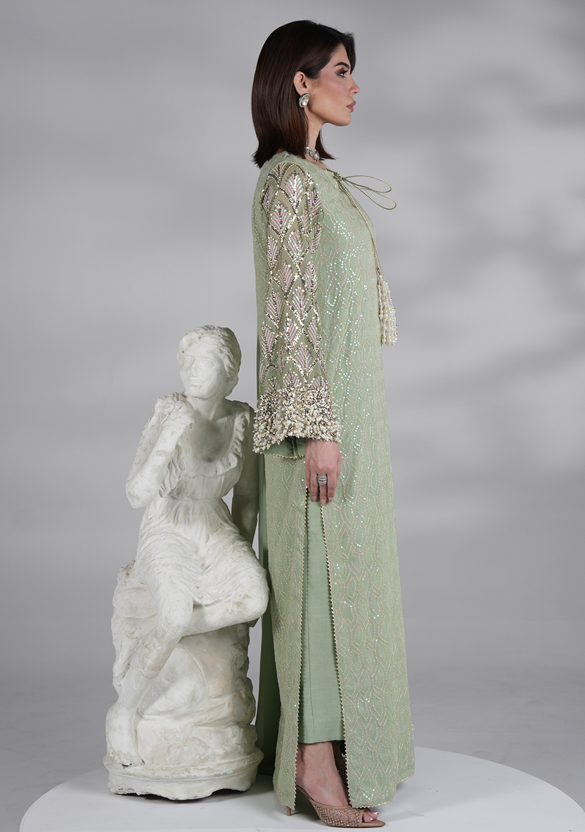 03 Piece Luxury  Embroidered Chiffon Suit - Ready to Wear