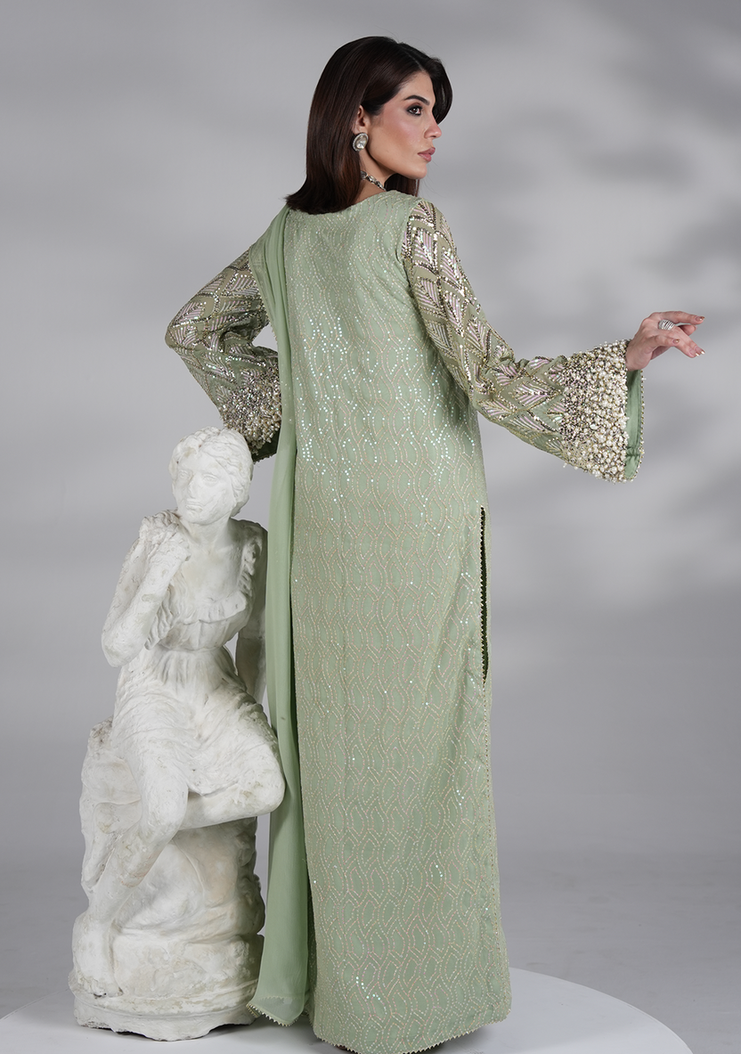 03 Piece Luxury  Embroidered Chiffon Suit - Ready to Wear