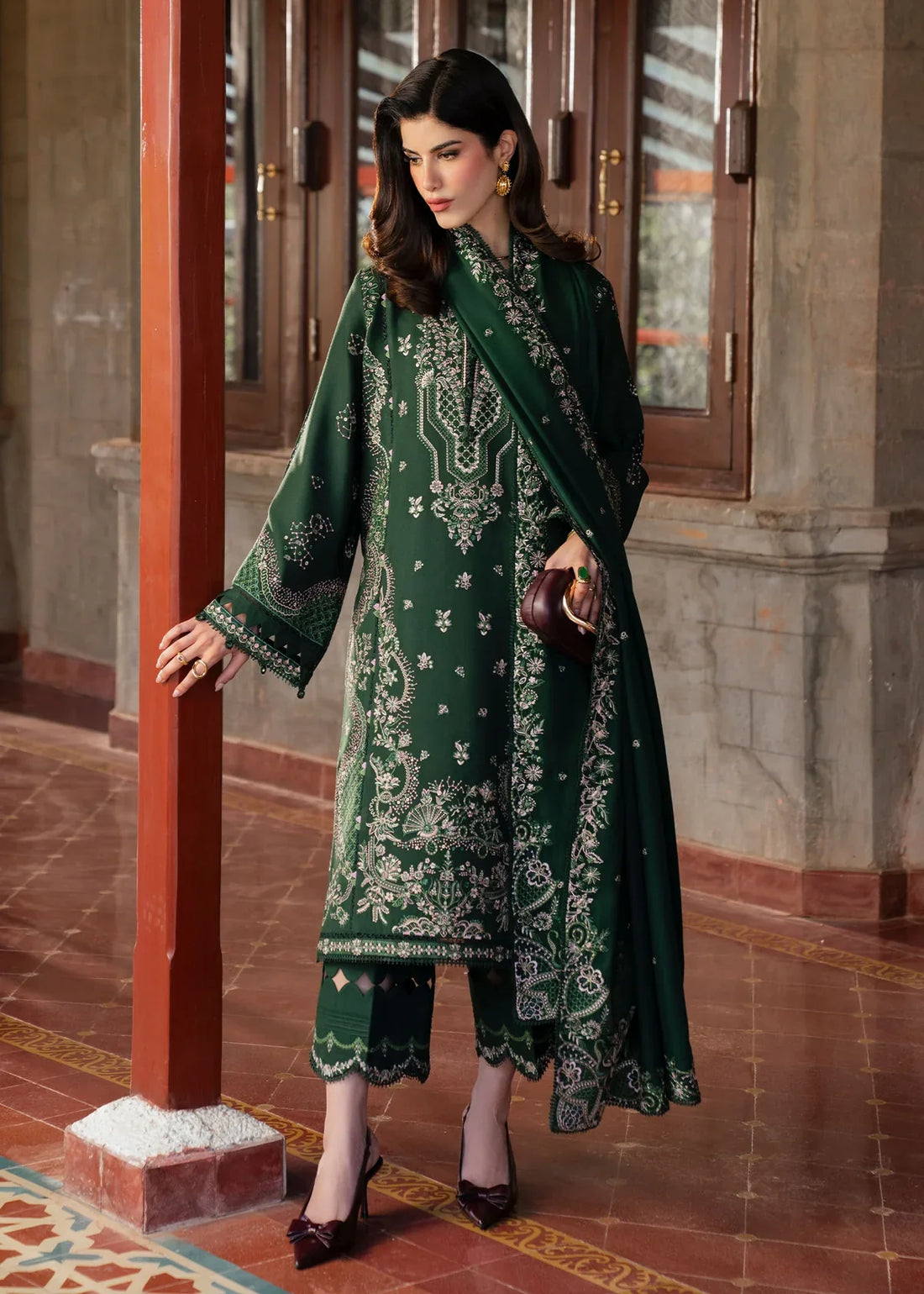 03-piece Lawn Suit With Embroidery | Ready to wear