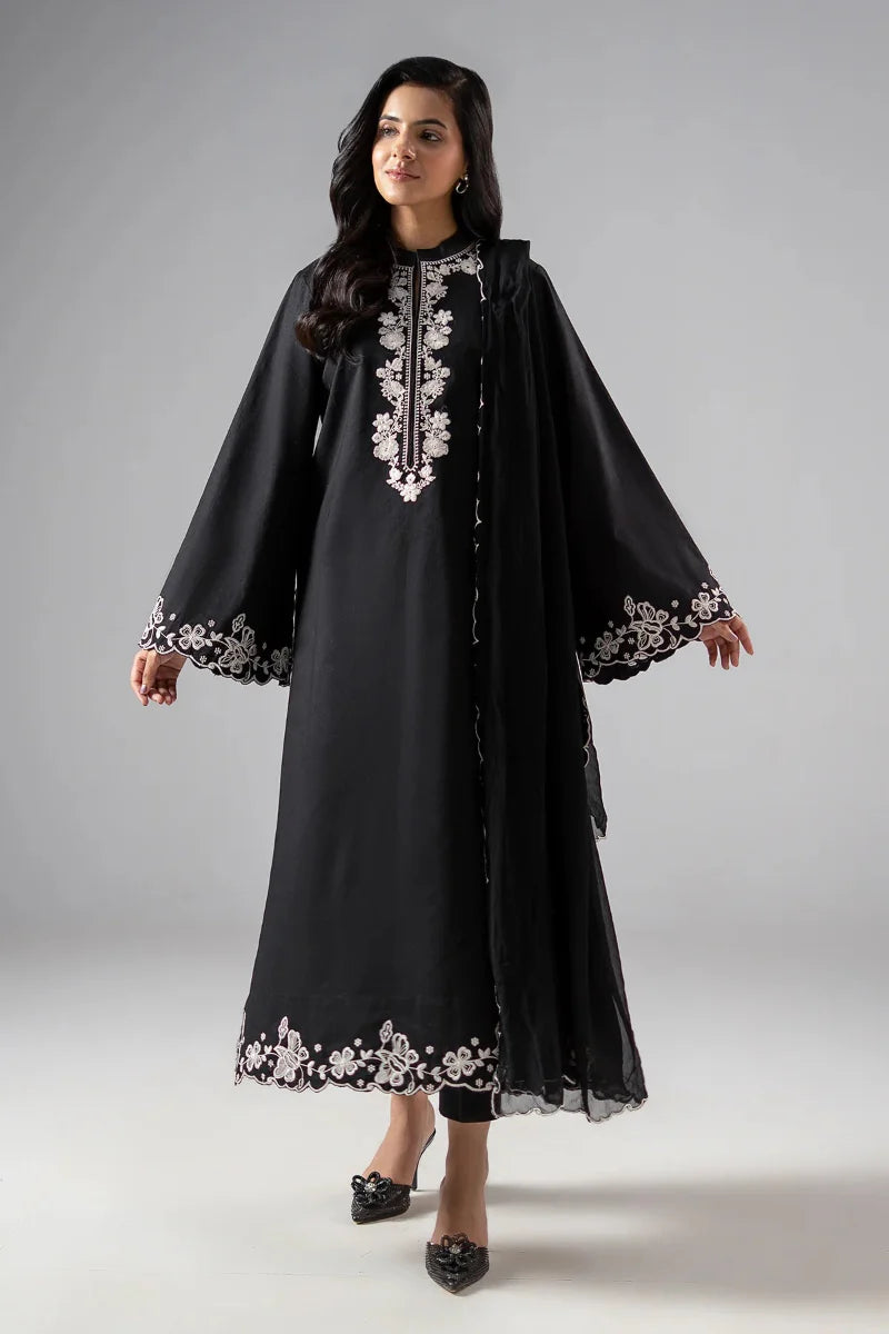03-Piece Lawn Cotton Suit With Chiffon Dupatta | Ready To Wear