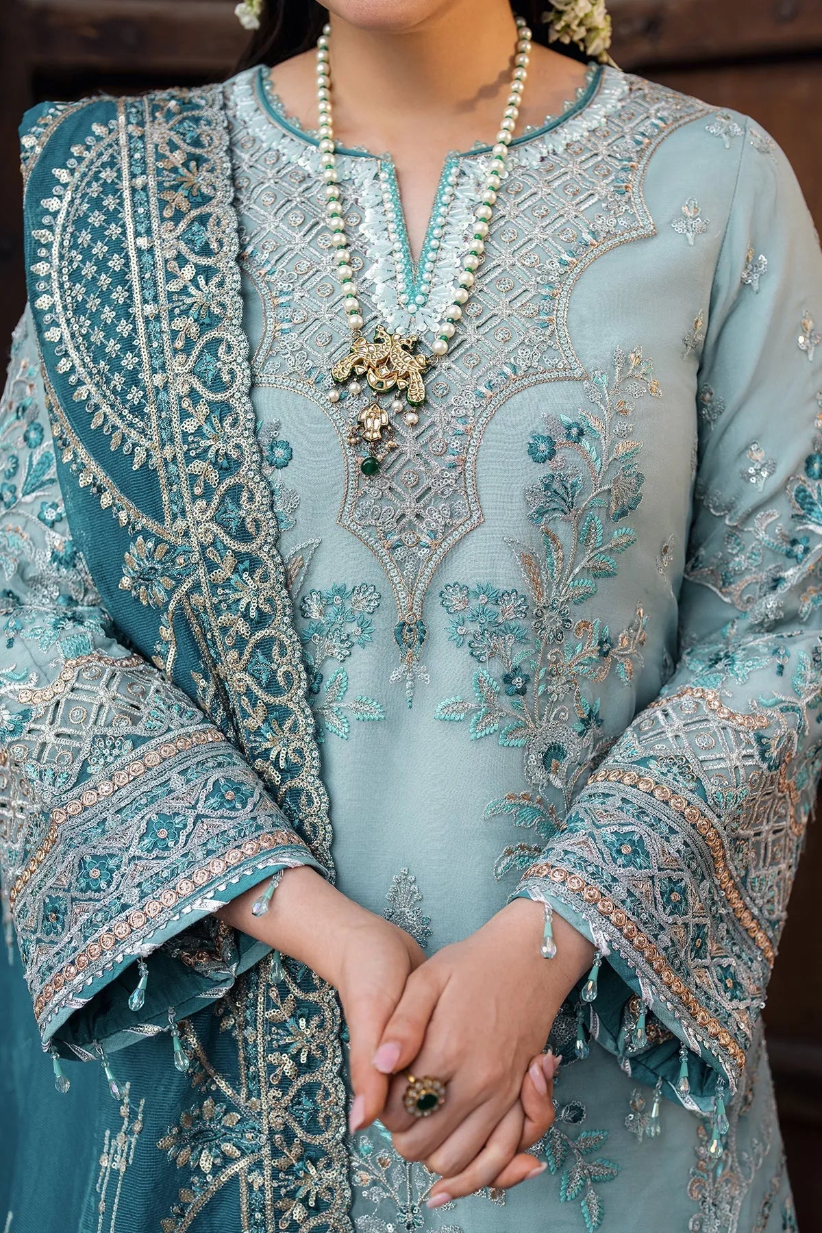 03-Piece Luxury Embroidered Chiffon Suit - Ready To Wear
