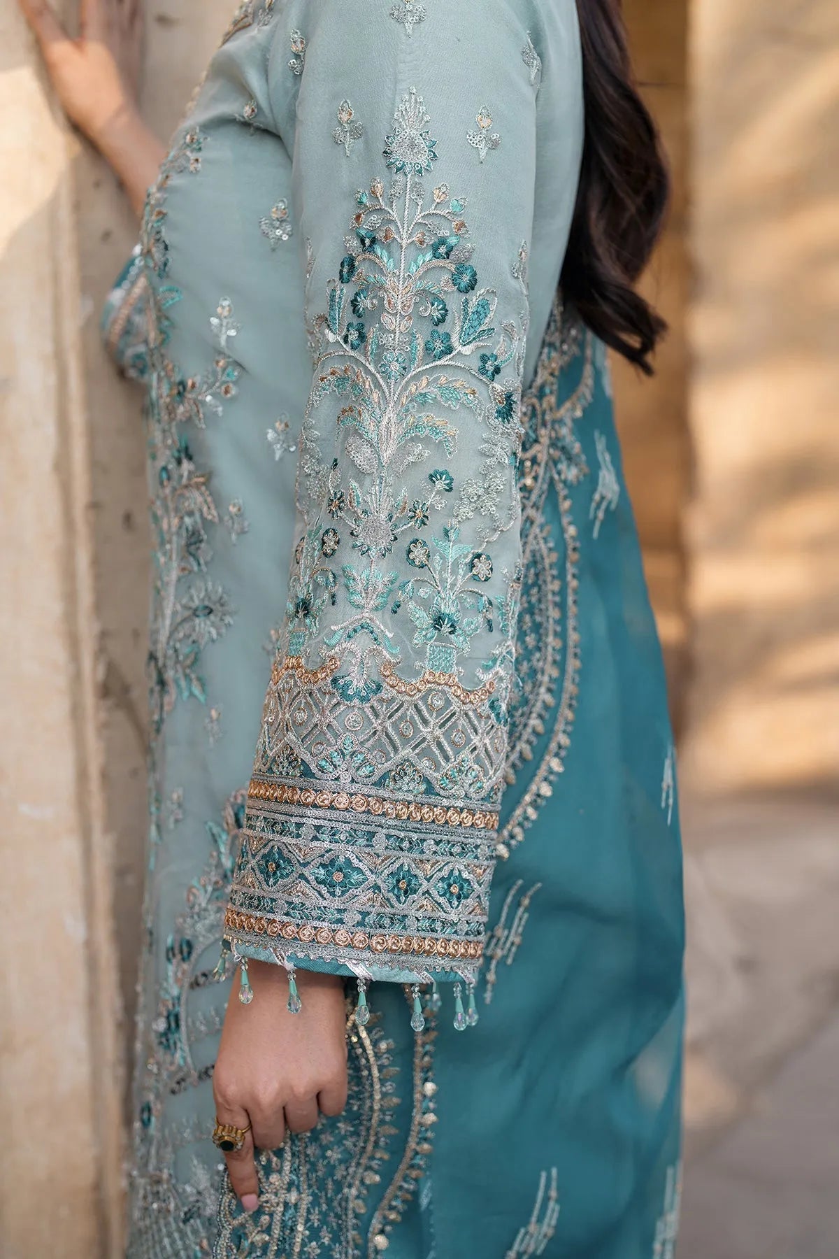 03-Piece Luxury Embroidered Chiffon Suit - Ready To Wear