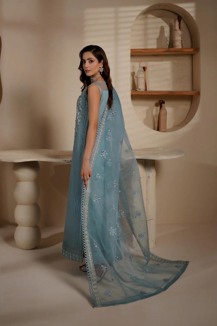 3  Piece  Stitched Organza suit - Ready to Wear