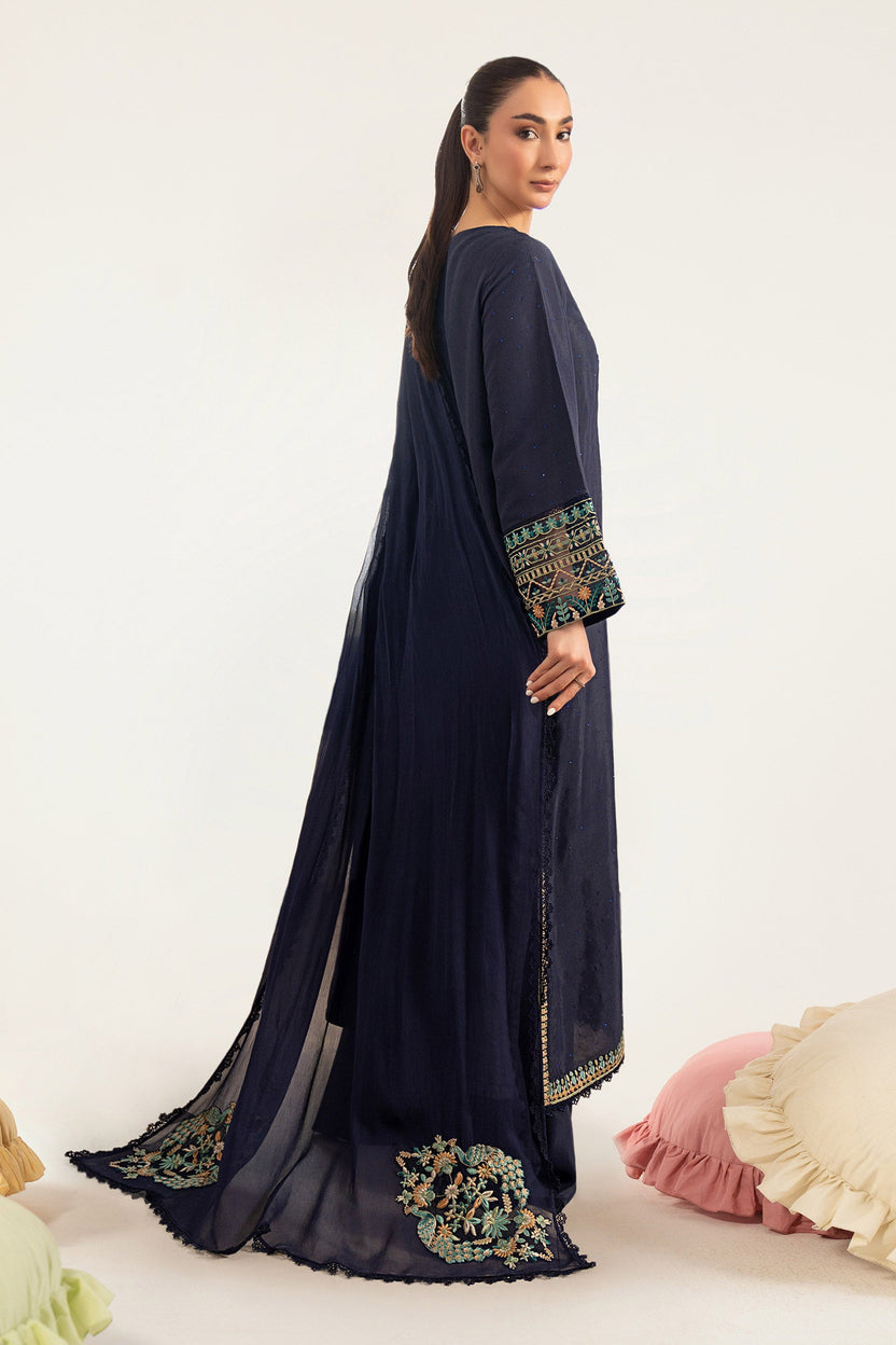 03-Piece Embroidered Chiffon Suit - Ready To Wear
