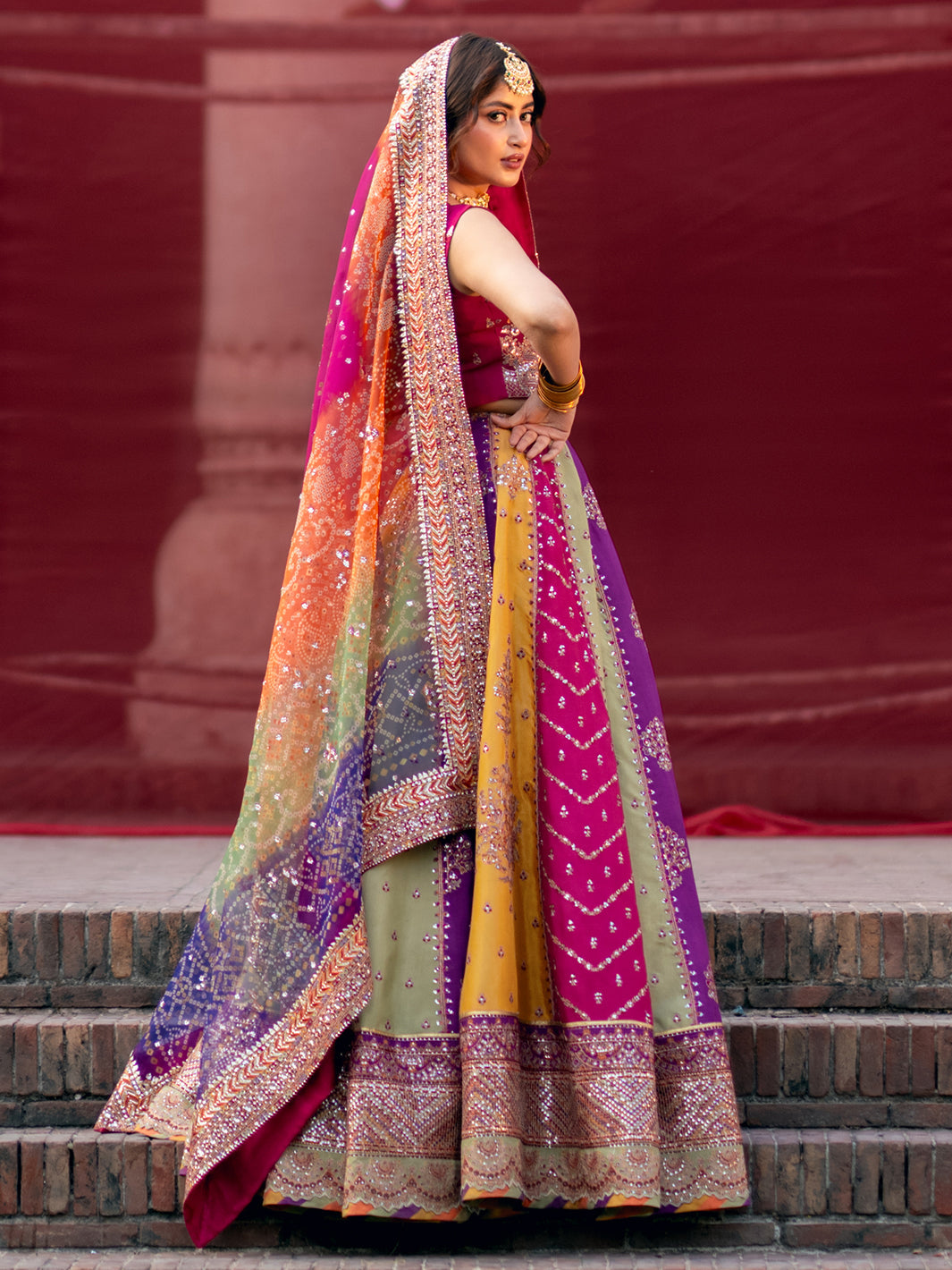 Multi Maxi – Premium Embroidered Raw Silk Maxi | Ready to Wear