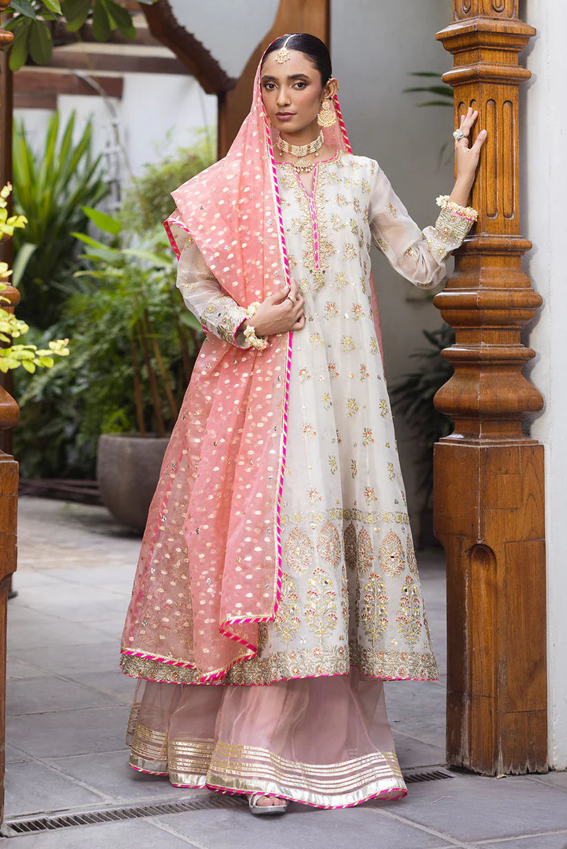 03-piece Chiffon Suit With Adda Work | Ready to wear
