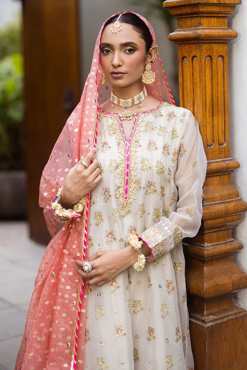03-Piece Chiffon Suit With Adda Work | Ready To Wear