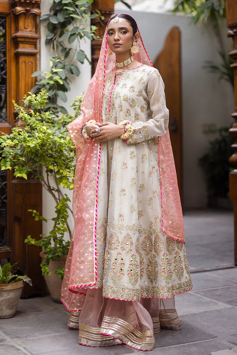03-Piece Chiffon Suit With Adda Work | Ready To Wear
