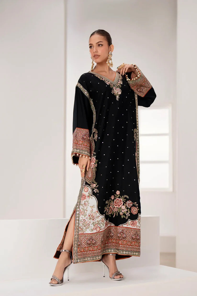 03-Piece Luxury Raw Silk Kaftan Suit - Ready To Wear