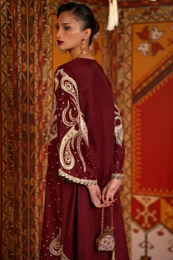 02-Piece Silk Kaftan Suit - Ready To Wear