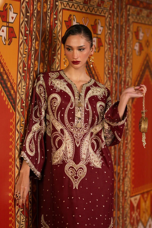 02-Piece Silk Kaftan Suit - Ready To Wear