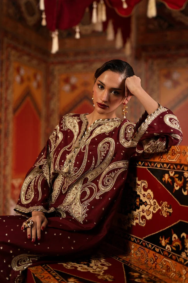 02-Piece Silk Kaftan Suit - Ready To Wear