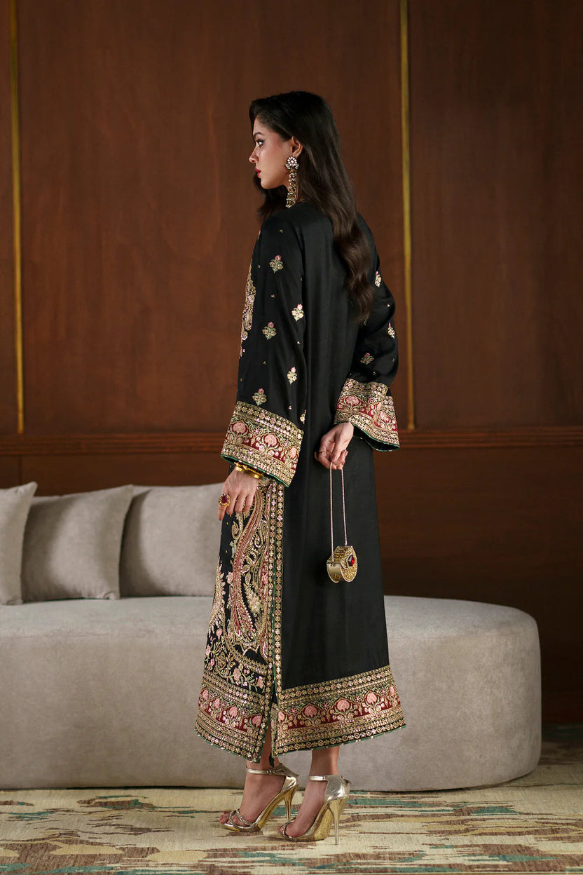 03-Piece Luxury Charmoush Kaftan Silk Suit - Ready To Wear