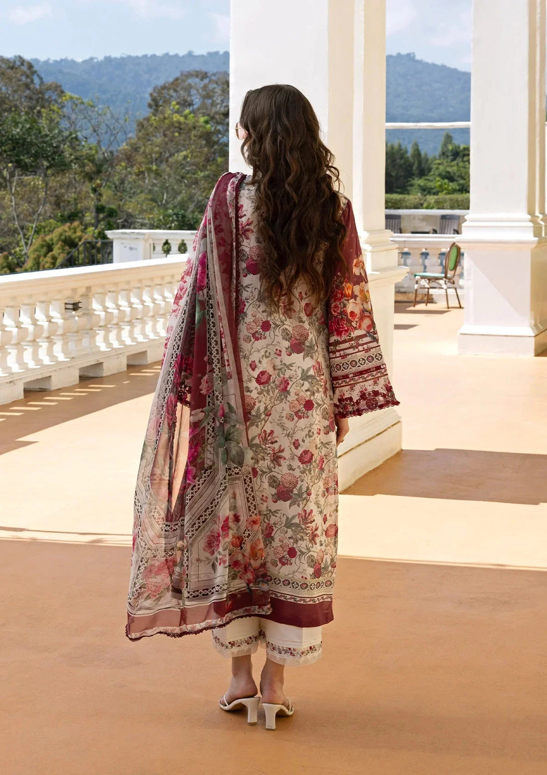 03-Piece Printed Lawn Suit With Chiffon Dupatta | Ready To Wear