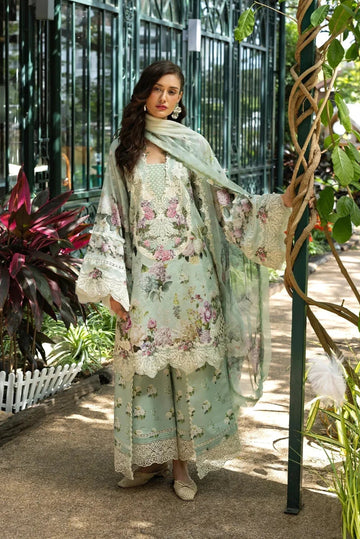 03-Piece Printed Lawn Suit With Chiffon Dupatta | Ready To Wear