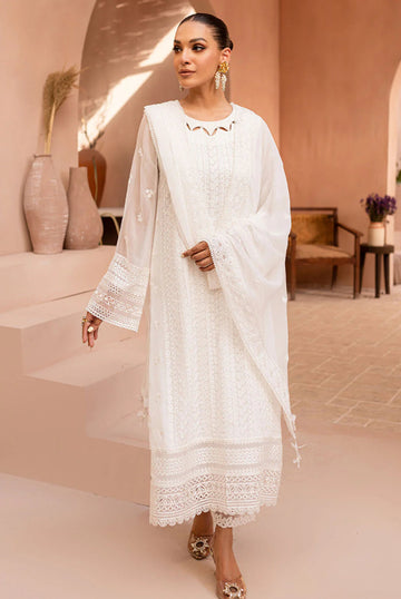 03-Piece Chiffon Suit With Embroidery | Ready To Wear