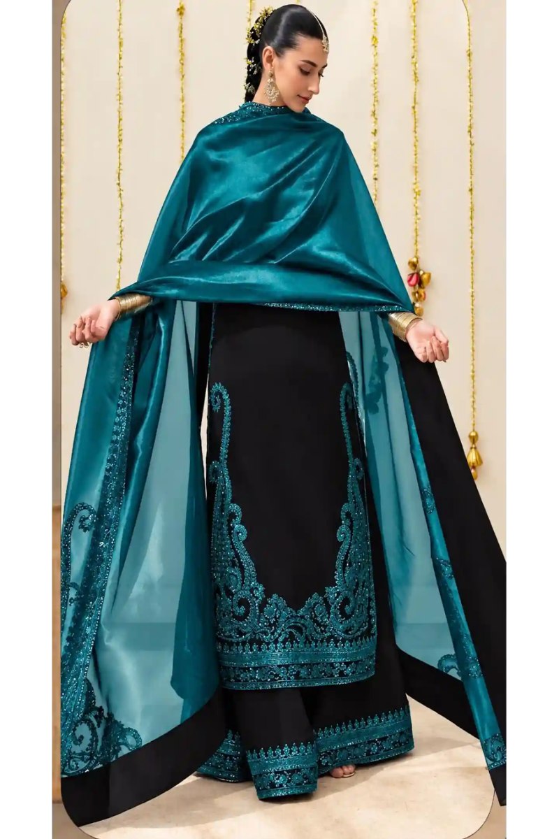 Luxury Shamoz Silk Kaftan Collection with 4-Side Embroidered | ready to wear