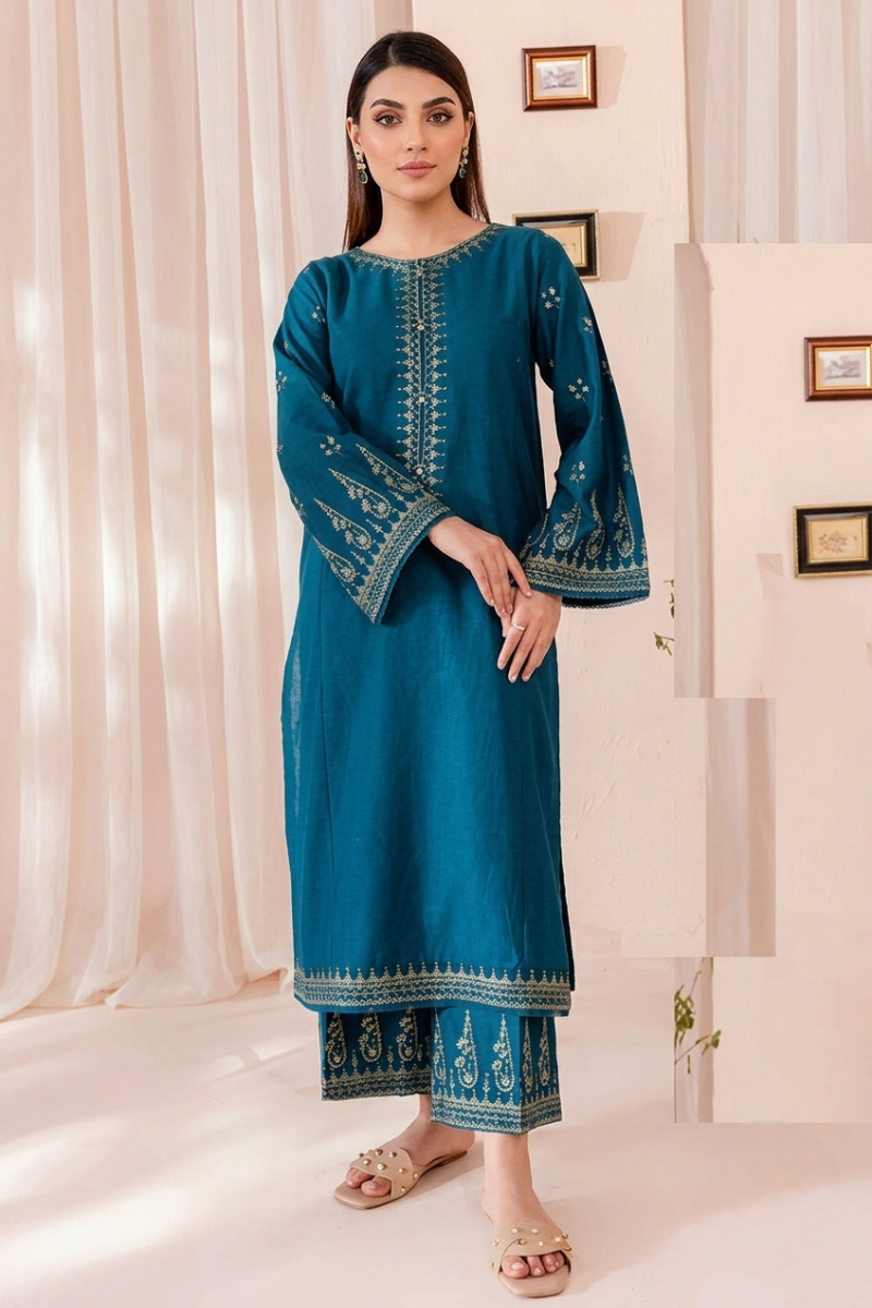 03-Piece Lawn Suit With Chiffon Dupatta | Ready To Wear