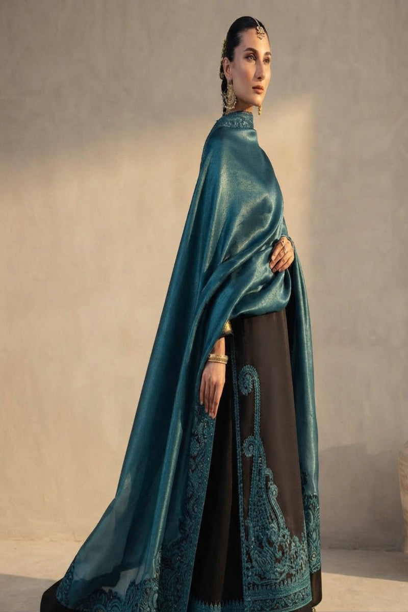 Luxury Shamoz Silk Kaftan Collection with 4-Side Embroidered | ready to wear