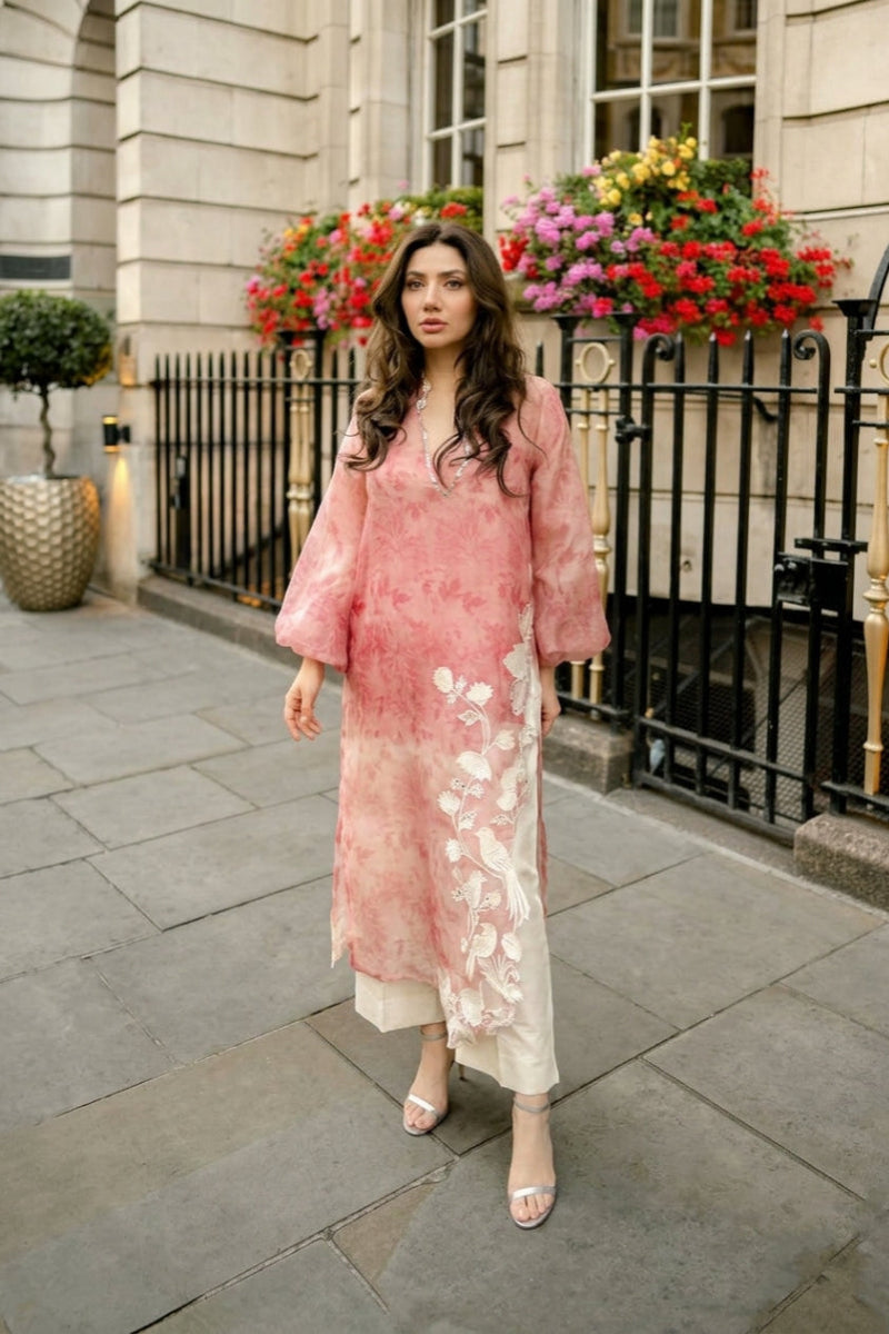 03-Piece Sheesha Silk Suit - Ready To Wear
