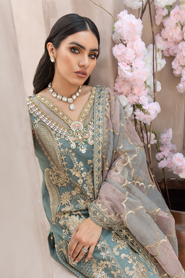 03-Piece Luxury Embroidered Organza Suit - Ready to Wear