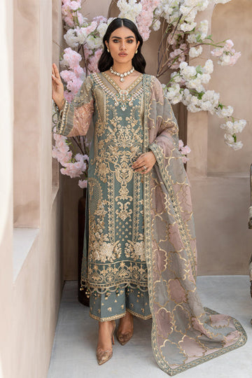 03-Piece Luxury Embroidered Organza Suit - Ready to Wear