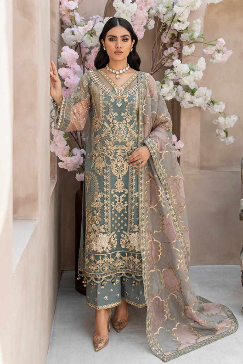 03-Piece Luxury Embroidered Organza Suit - Ready to Wear