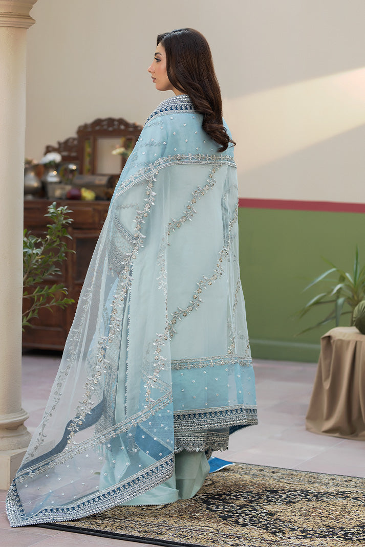 03-Piece Luxury Embroidered Organza Suit - Ready To Wear