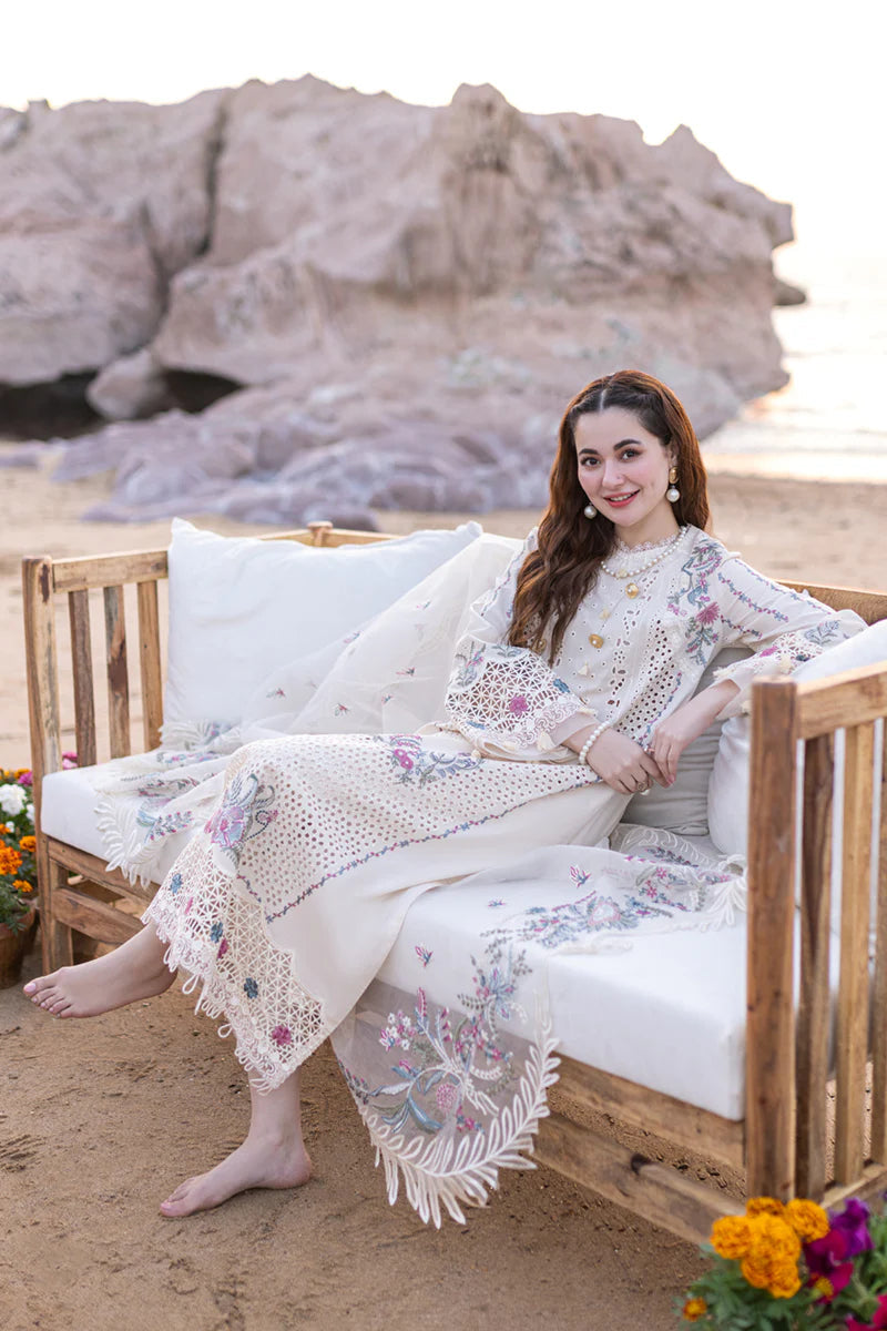 03  Piece Embroidered Chikankari Suit - Ready To Wear