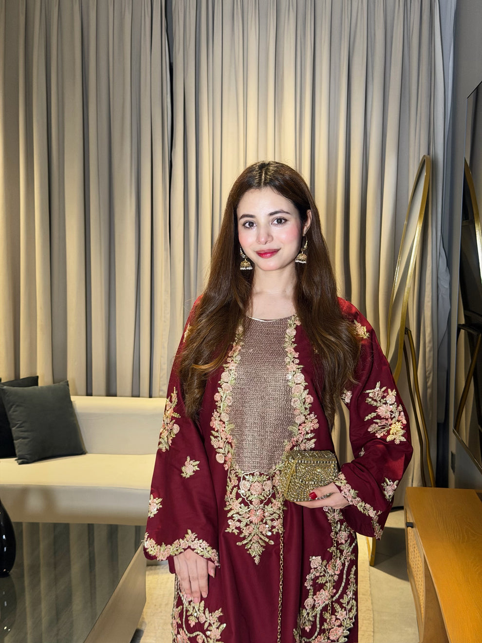 02-Piece Premium Embroidered Silk Suit – Ready To Wear