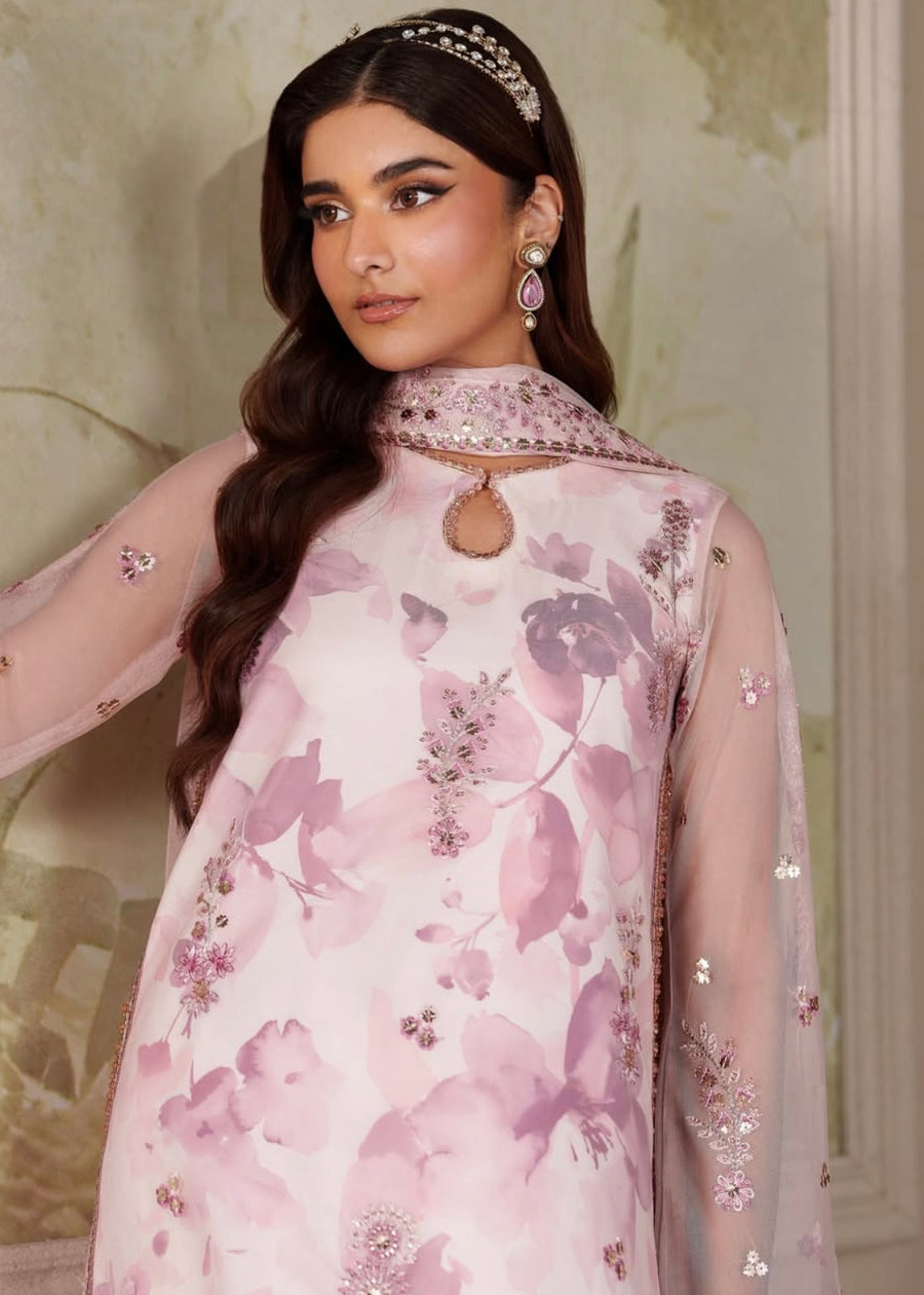 3 Piece Heavily Embroidered Organza And Silk Suit Rtw
