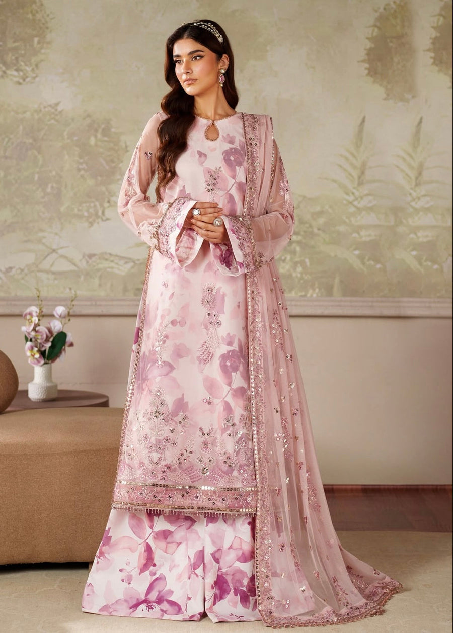 3 Piece Heavily Embroidered Organza and Silk Suit RTW