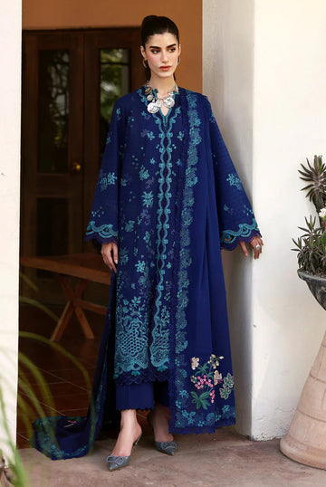 03-Piece Embroidered Lawn Suit With Chiffon Dupatta | Ready To Wear