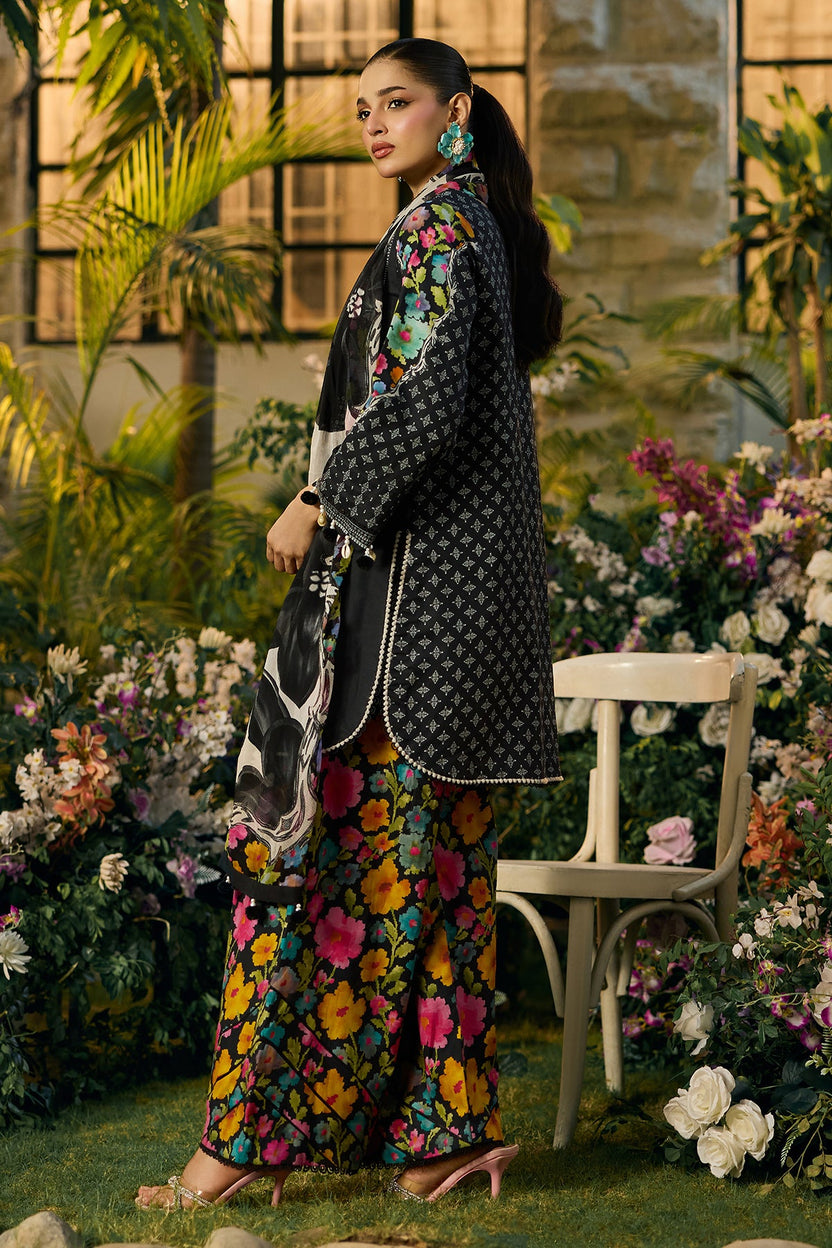 03-Piece Printed Swiss Lawn Suit - Ready To Wear