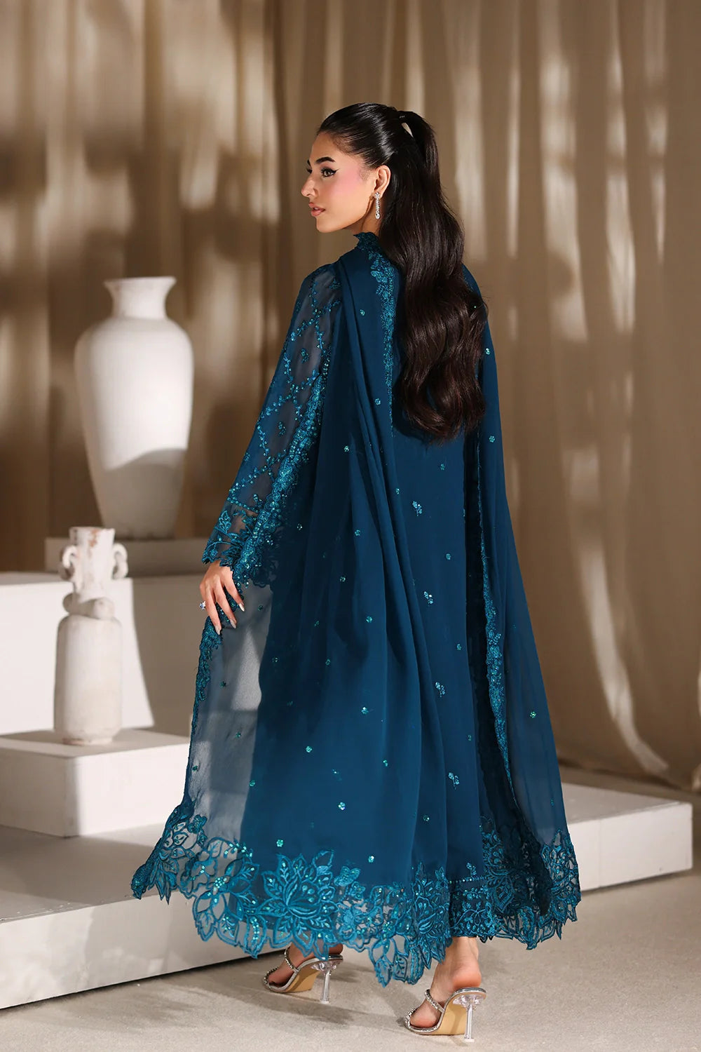 03-Piece Chiffon Suit With Embroidery | Ready To Wear