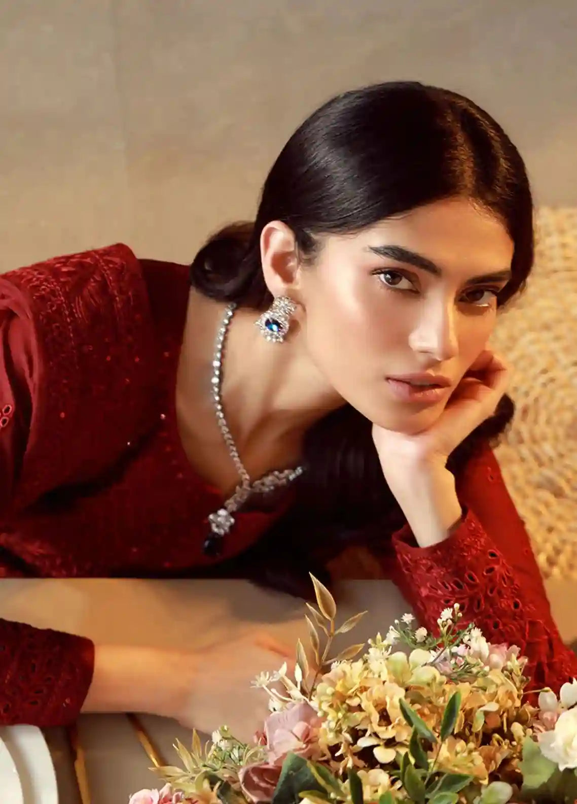 03-Piece Embroidered Egyptian Lawn Suit - Ready To Wear