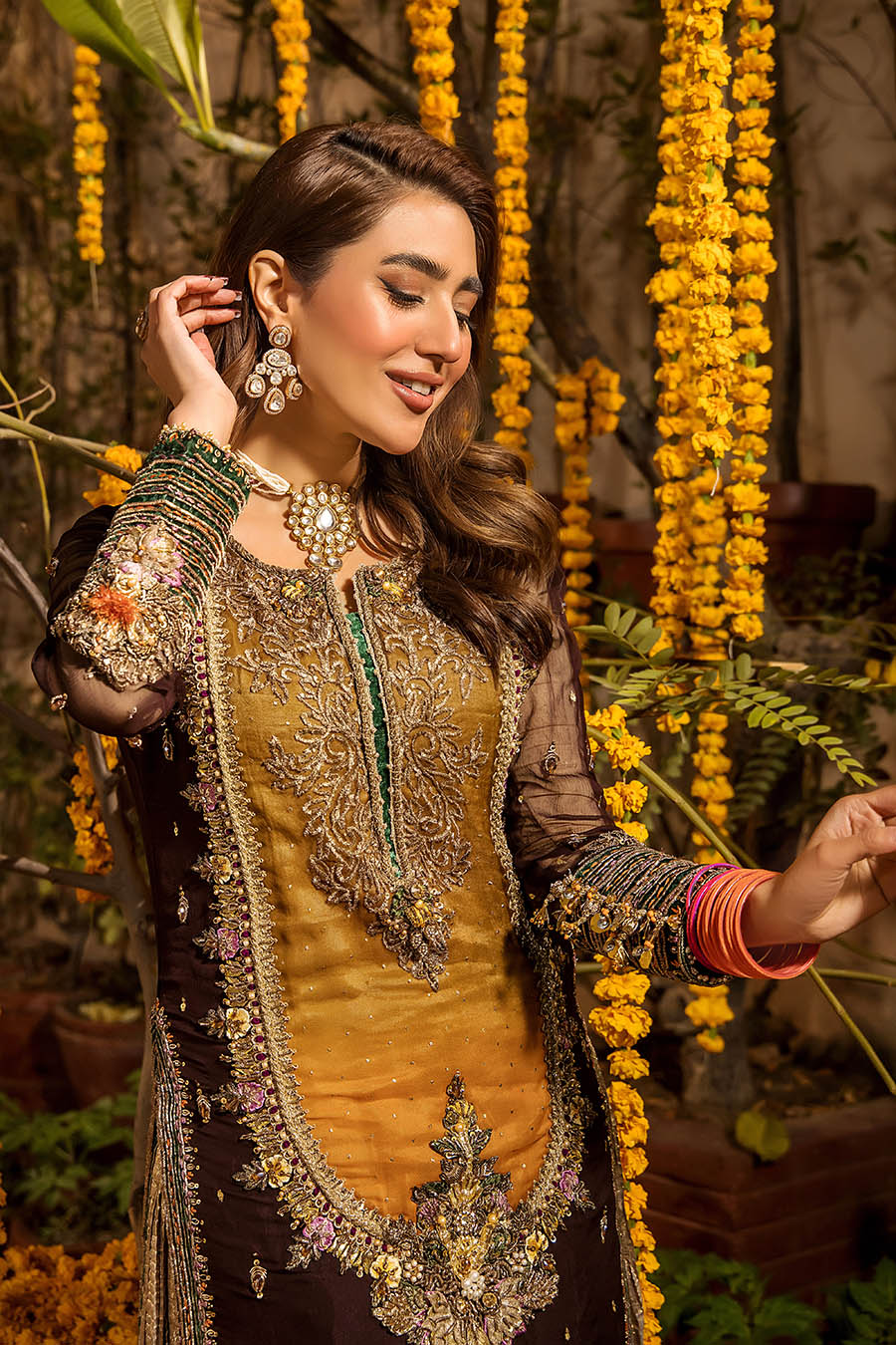 03-Piece Embroidered Chiffon Suit With Organza Dupatta | Ready To Wear
