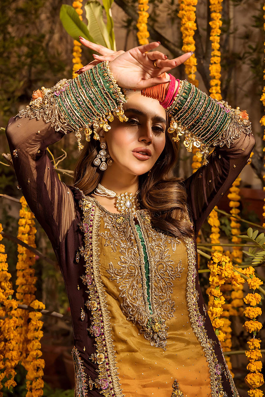 03-Piece Embroidered Chiffon Suit With Organza Dupatta | Ready To Wear