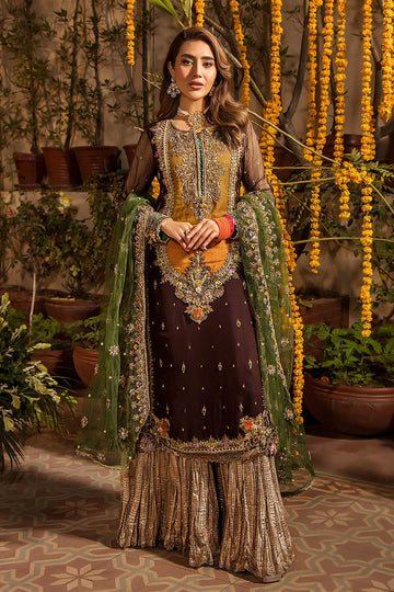 03-Piece Embroidered Chiffon Suit With Organza Dupatta | Ready To Wear