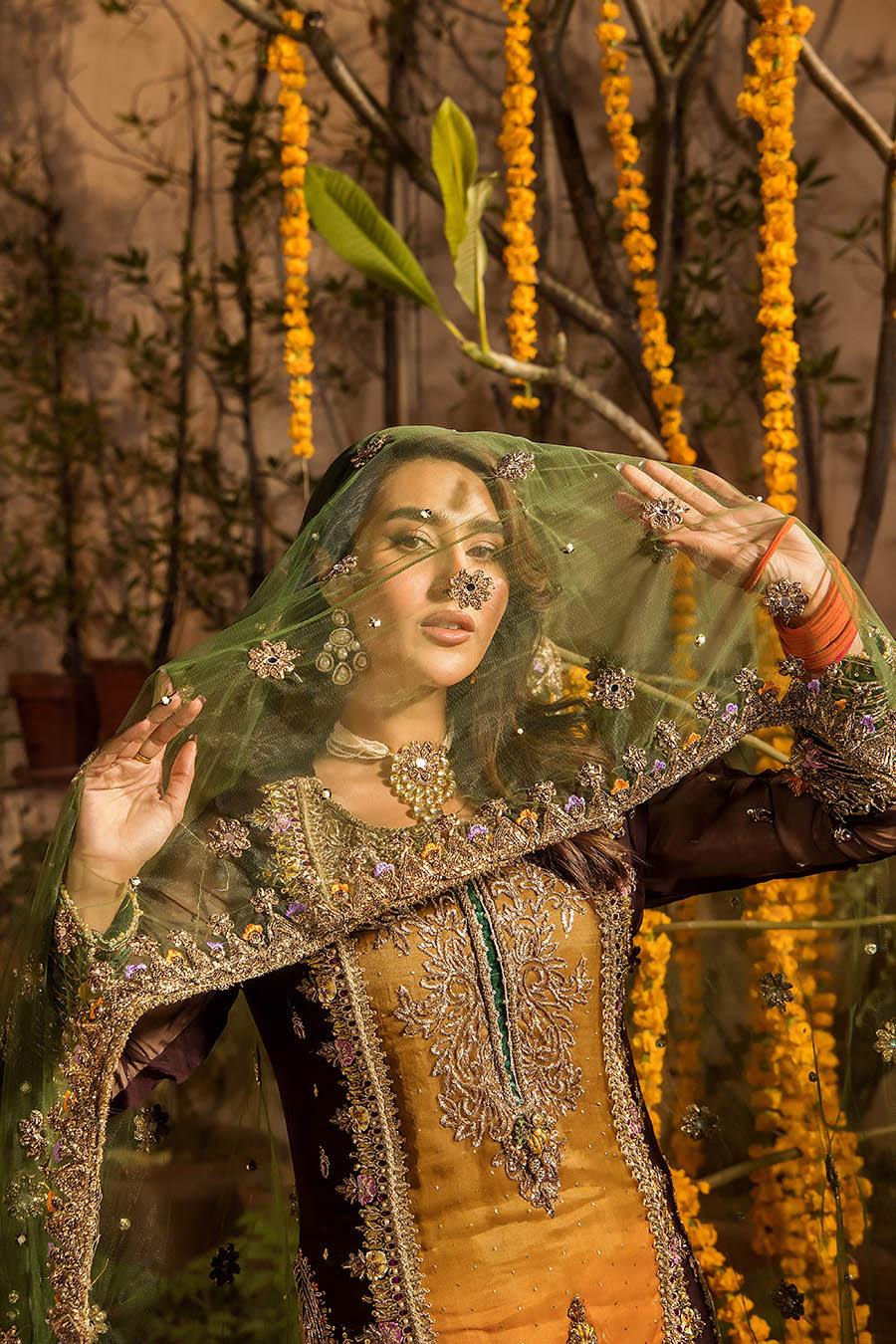 03-Piece Embroidered Chiffon Suit With Organza Dupatta | Ready To Wear