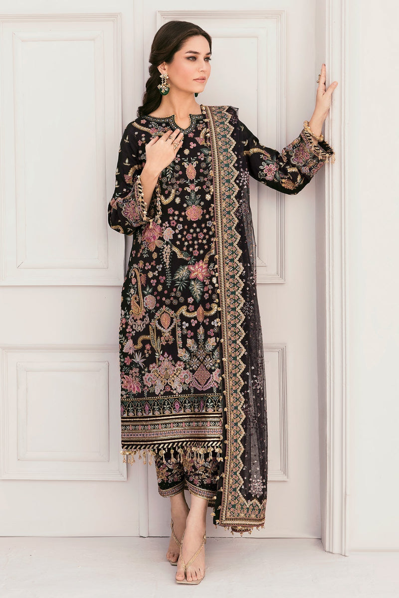 03-Piece Heavy Embroidered Net Suit - Ready To Wear