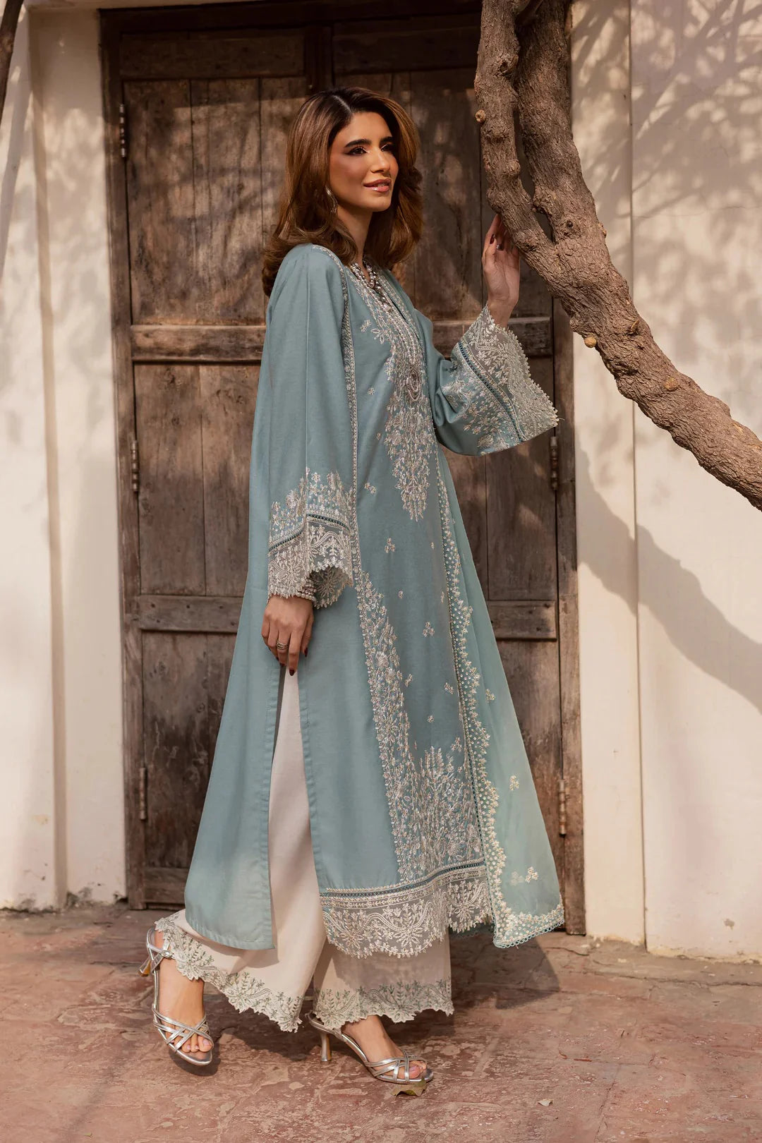 03-Piece Lawn Suit With Thread & Sequin Embroidery | Ready To Wear