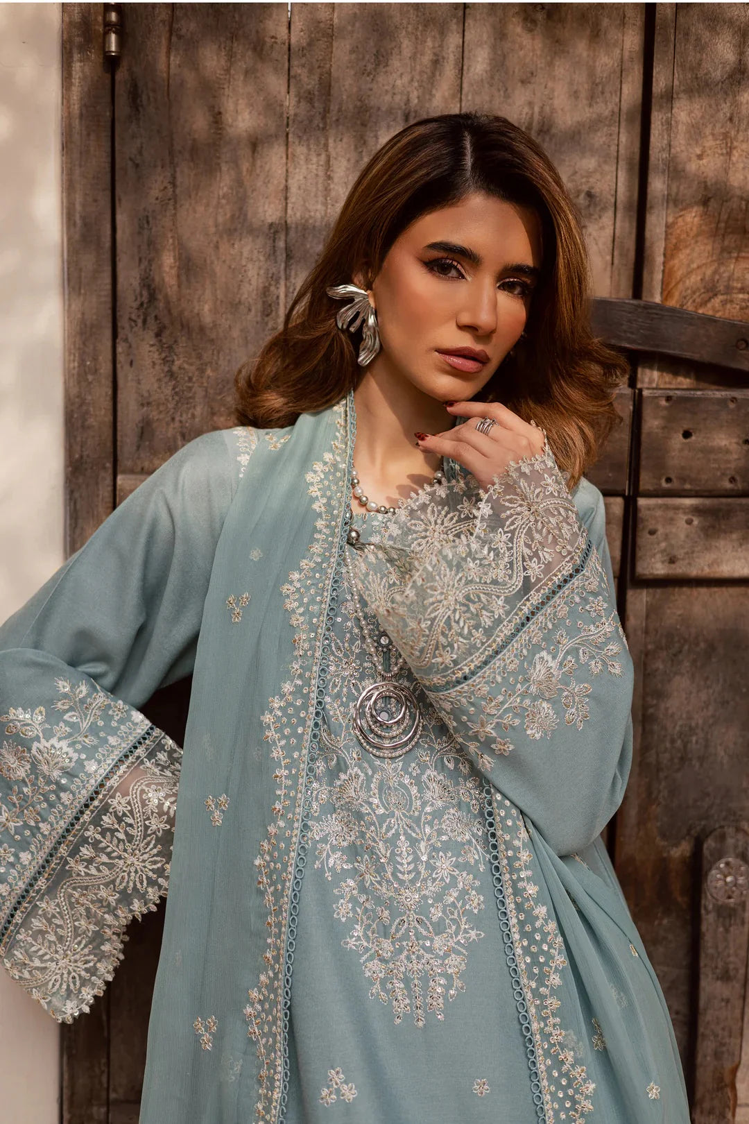03-Piece Lawn Suit With Thread & Sequin Embroidery | Ready To Wear