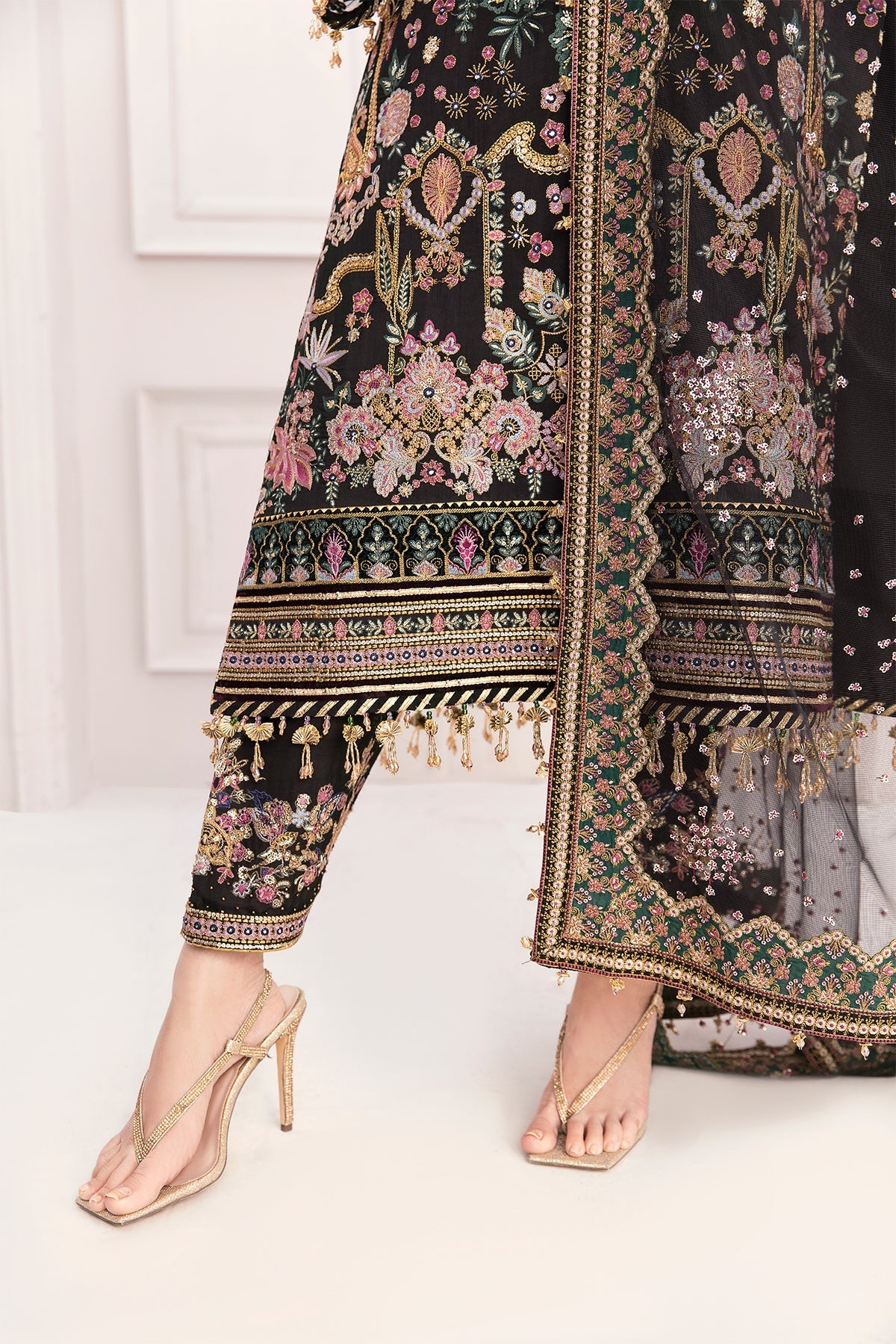 03-Piece Heavy Embroidered Net Suit - Ready To Wear