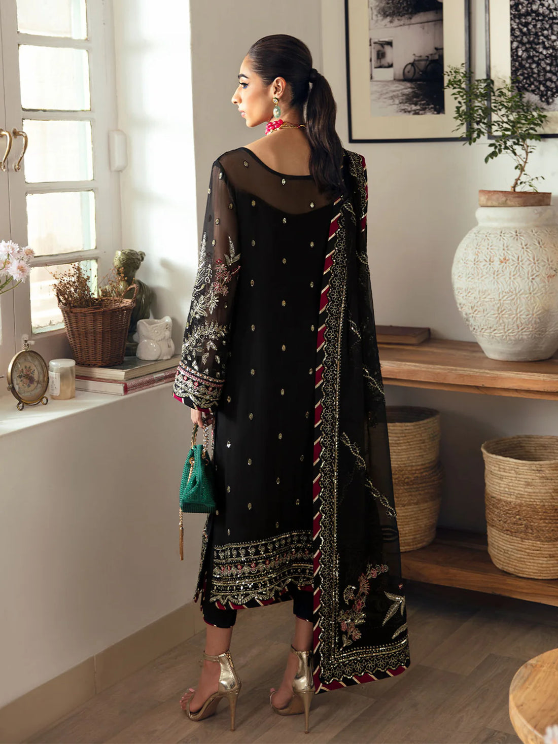 03-piece Heavy Embroidered Chiffon Suit | Ready to wear