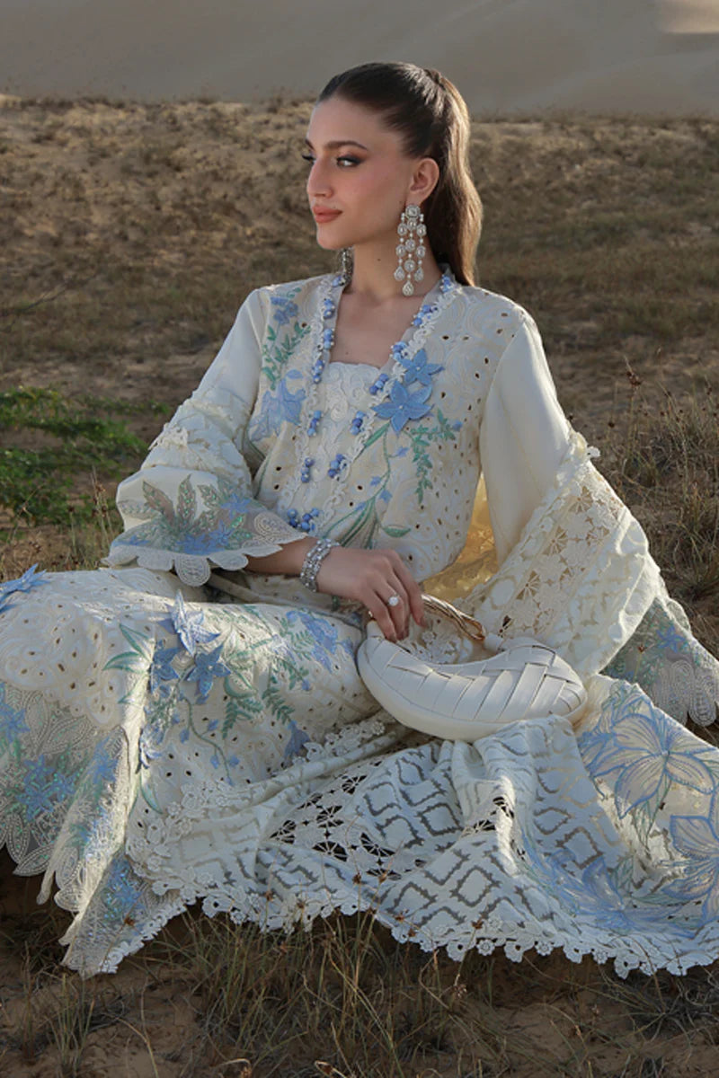 03-Piece Embroidered Lawn Suit With Borsha Dupatta | Ready To Wear