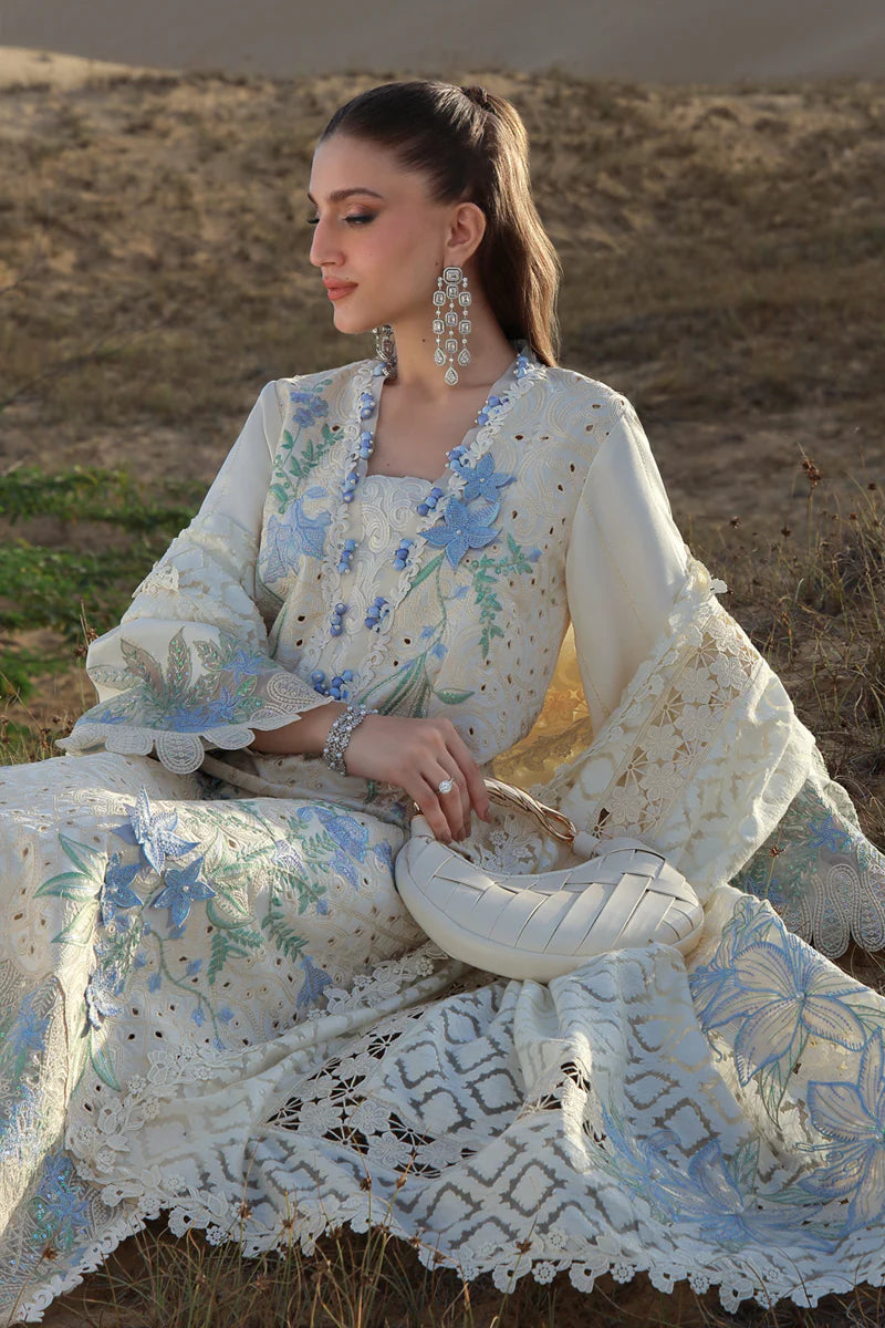03-Piece Embroidered Lawn Suit With Borsha Dupatta | Ready To Wear