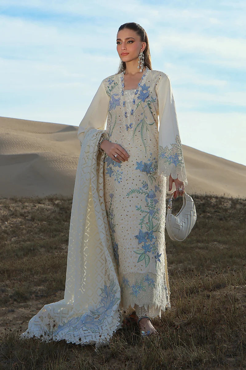 03-Piece Embroidered Lawn Suit With Borsha Dupatta | Ready To Wear