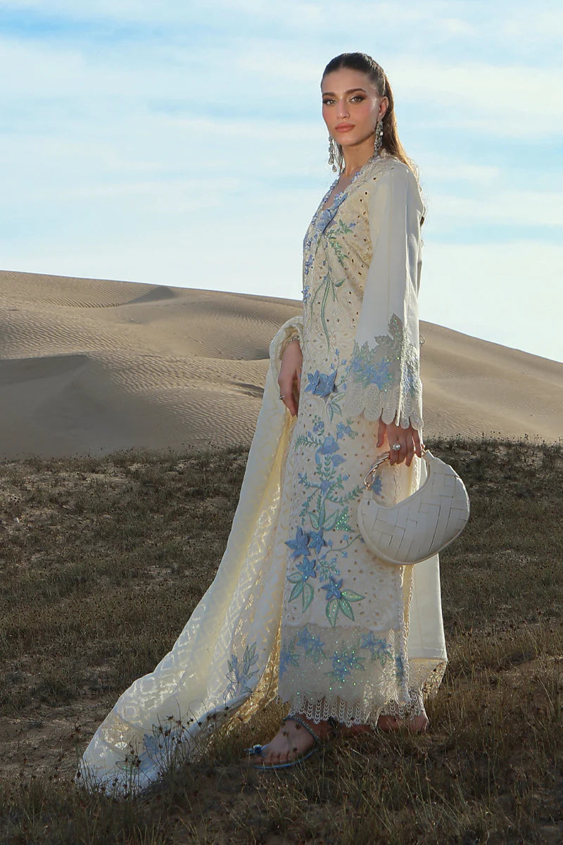 03-Piece Embroidered Lawn Suit With Borsha Dupatta | Ready To Wear
