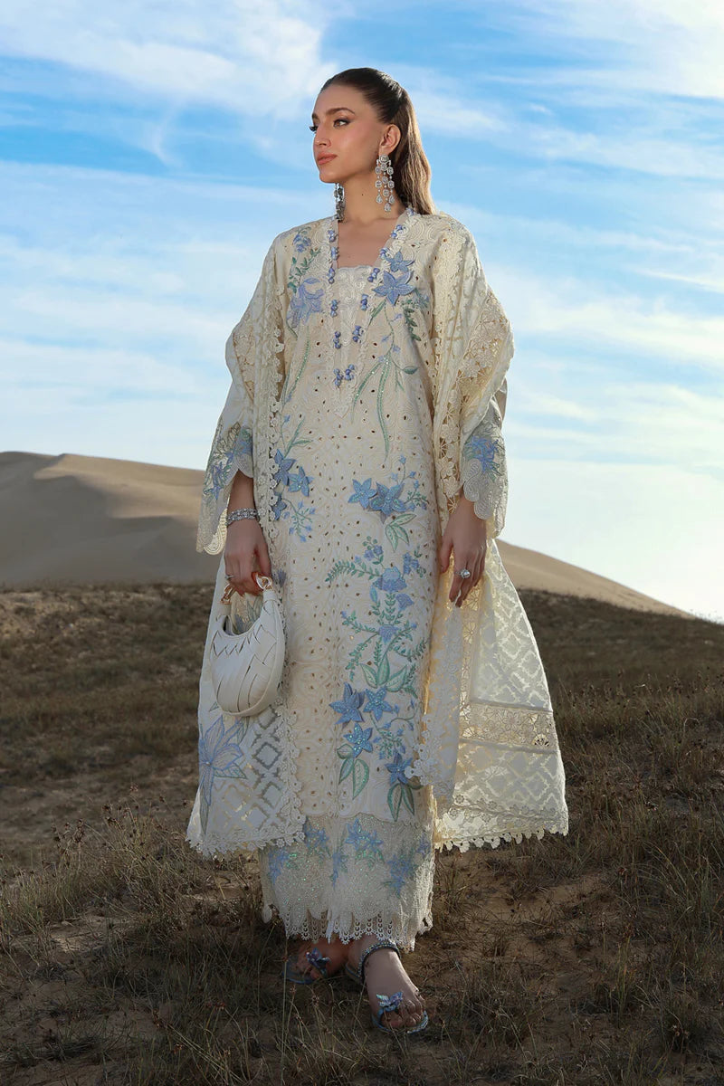 03-Piece Embroidered Lawn Suit With Borsha Dupatta | Ready To Wear